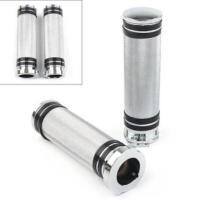 1'' Chrome Handlebar Grips for Harley Sportster, Dyna, Softail, Touring
