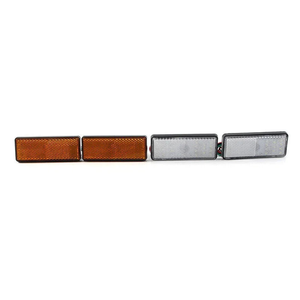 Rectangle Reflector Turn Signal Tail Brake Lights for Motorcycle Universal