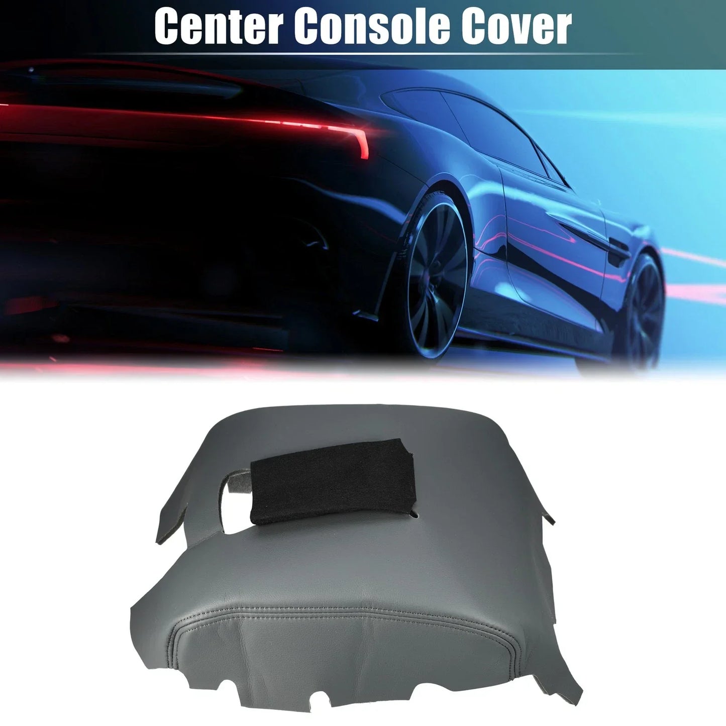Car Center Console Armrest Cover for Chevy Silverado (2014-2018) Gray