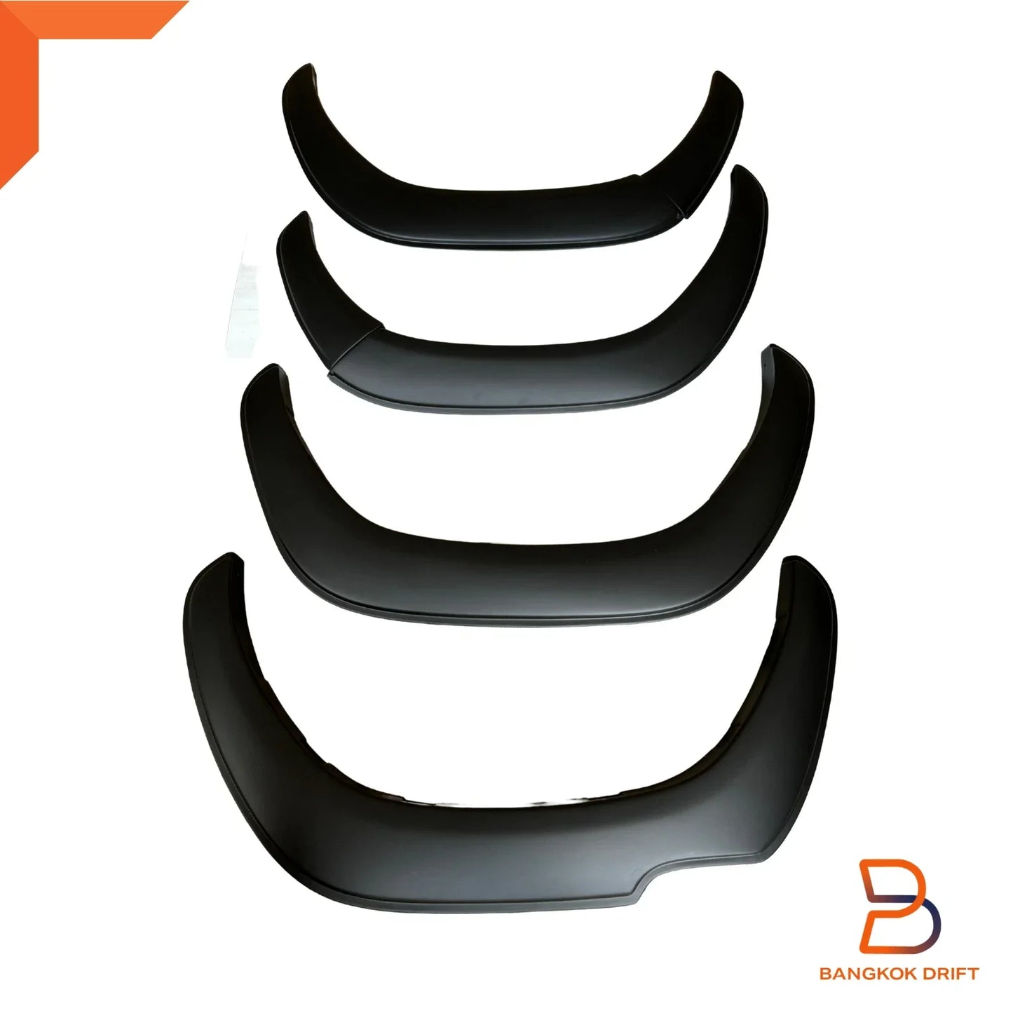 5" Matte Black Fender Flares for Toyota Hilux Ute (2018-2020)