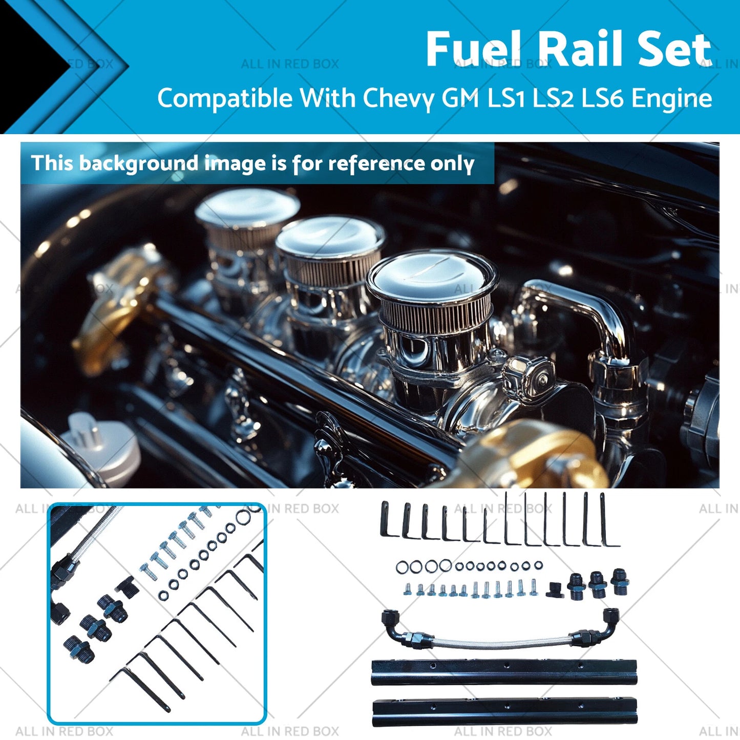 Intake Manifold Fuel Rail Set for Chevy GM LS1 LS2 LS6 (2001-2009)