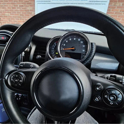Black Steering Wheel Centre Ring Cover for MINI F54 F55 F56 F57 F60 (2016-2021)