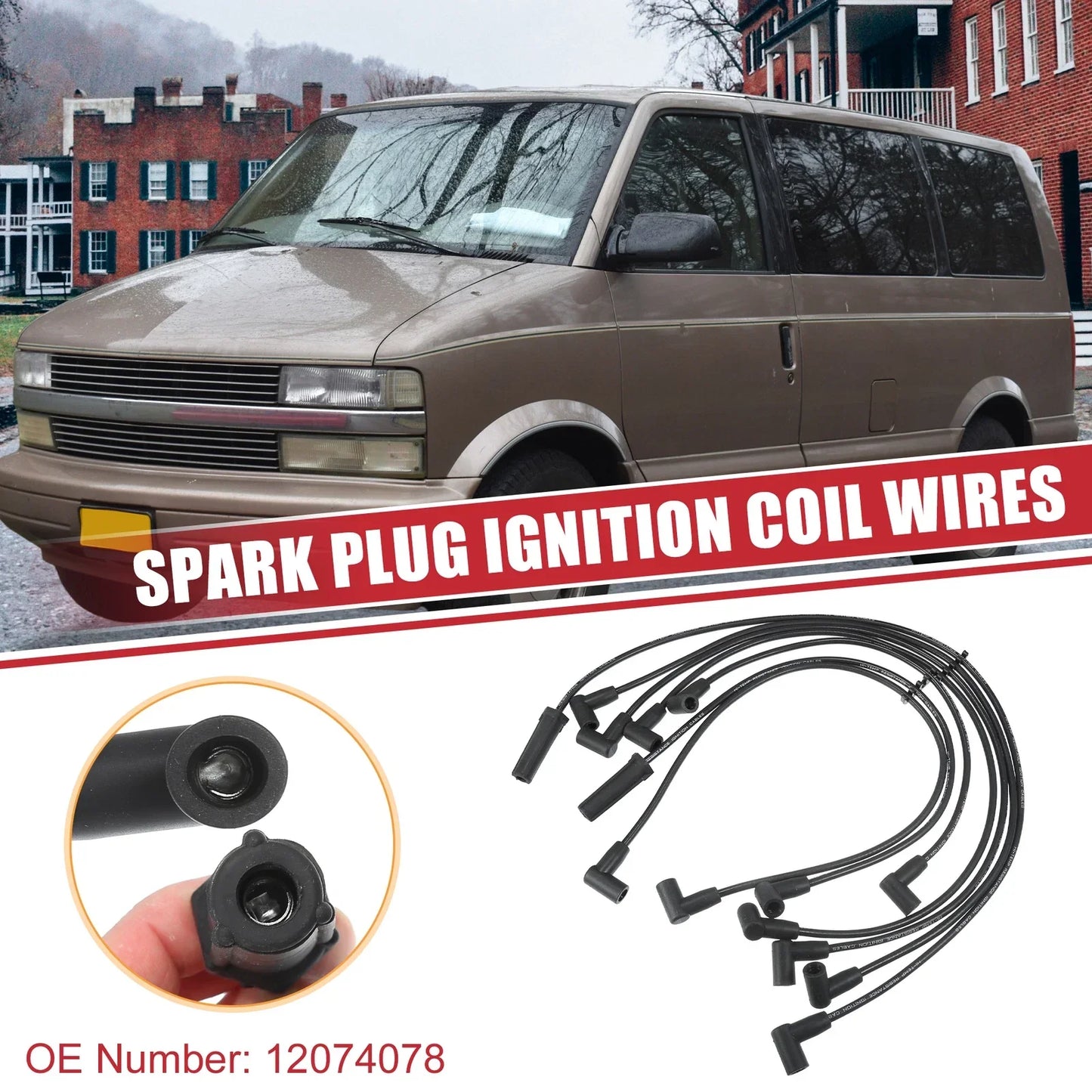 7 x Spark Plug Wire Ignition Coil Cables for Chevrolet Astro G10 (1995-2005)