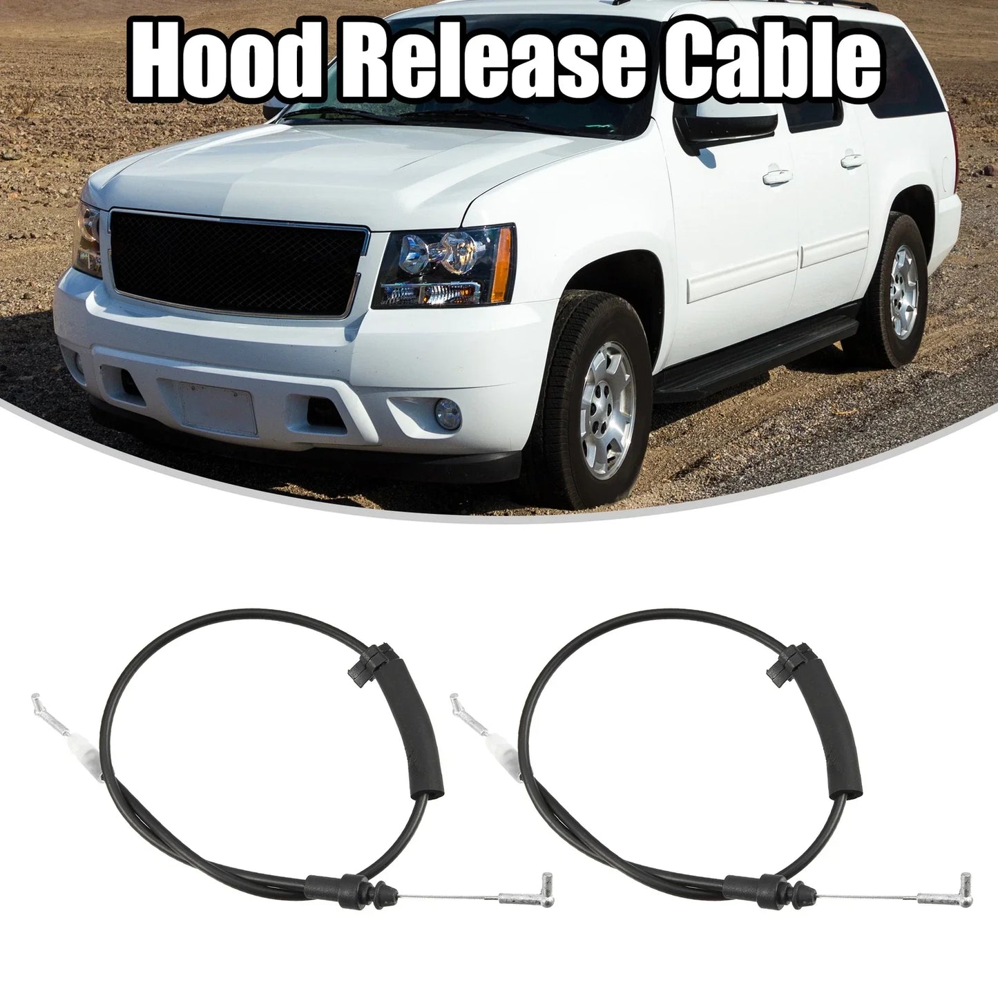 2 x Front Door Handle Release Cables for Honda Accord 2003-2007 Black