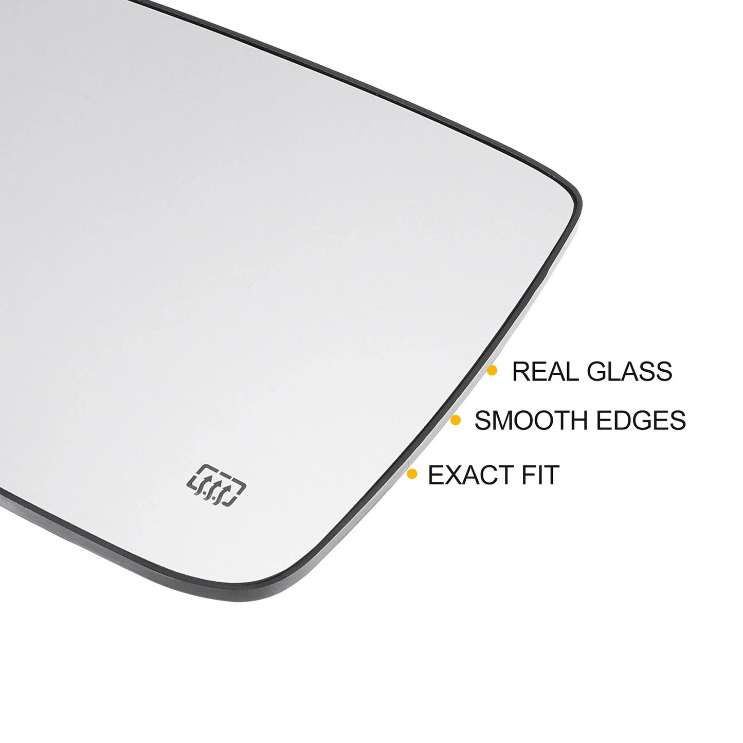 Left Side White Heated Mirror Glass for Dodge Ram 1500 2500 (2002-2023)