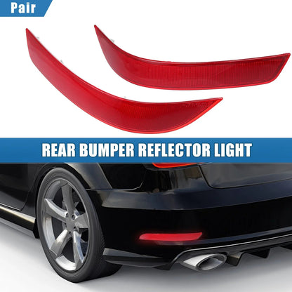 Rear Bumper Reflector Light for Mercedes-Benz (ABS Red Gray) 1 Pair