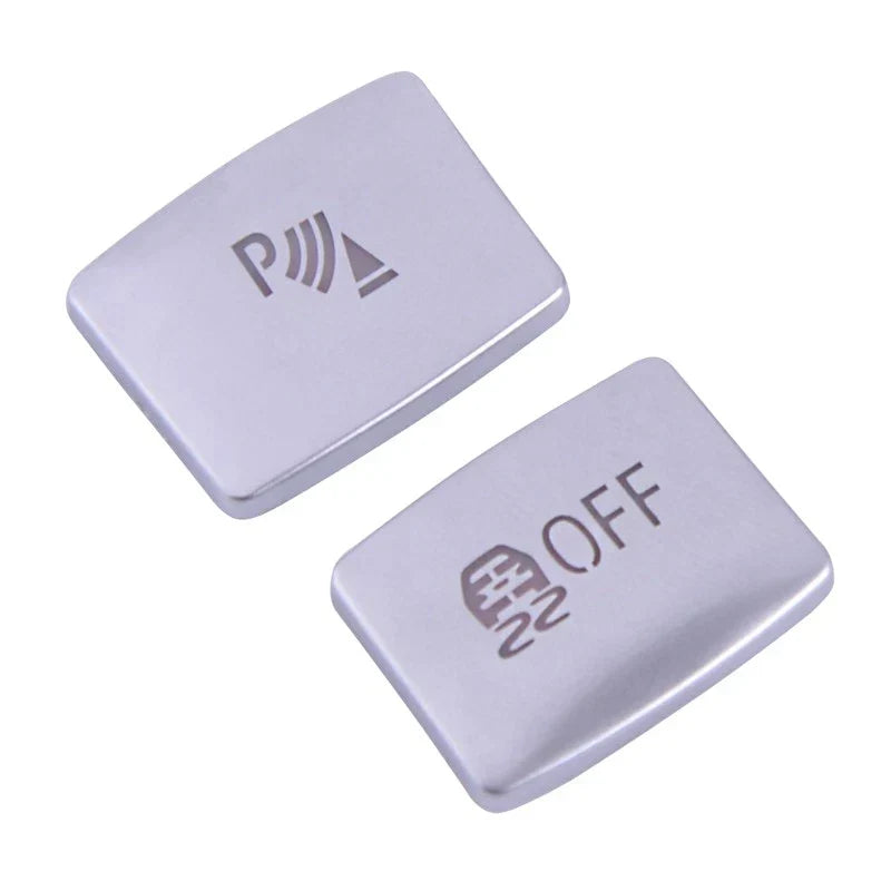 3 x ABS Chrome Transmission Button Switch Cover Knob Trim for BMW 1 2 3 Series