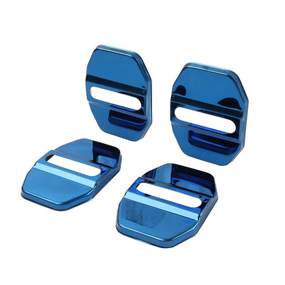 Blue Door Lock Protective Covers for BMW F40, F45, Benz C-Class, Maserati