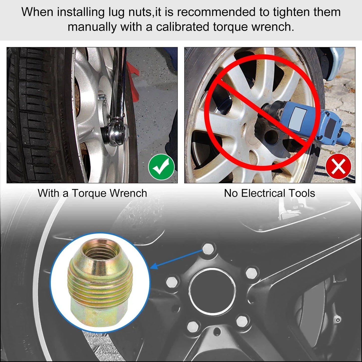 4 x M12x1.5 Wheel Lug Nuts for Chevrolet Aveo (2005-2011)