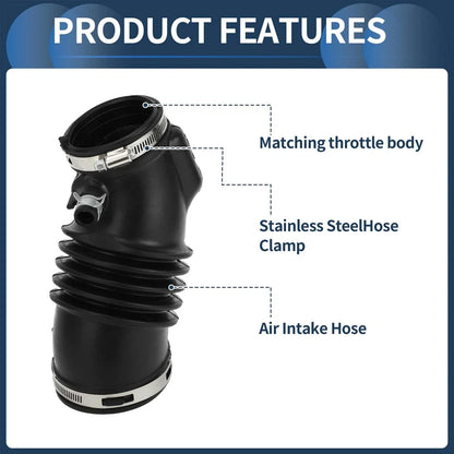 Intake Hose Tube with Clamps for Honda Odyssey (2011-2017) - Black, 1 Pc