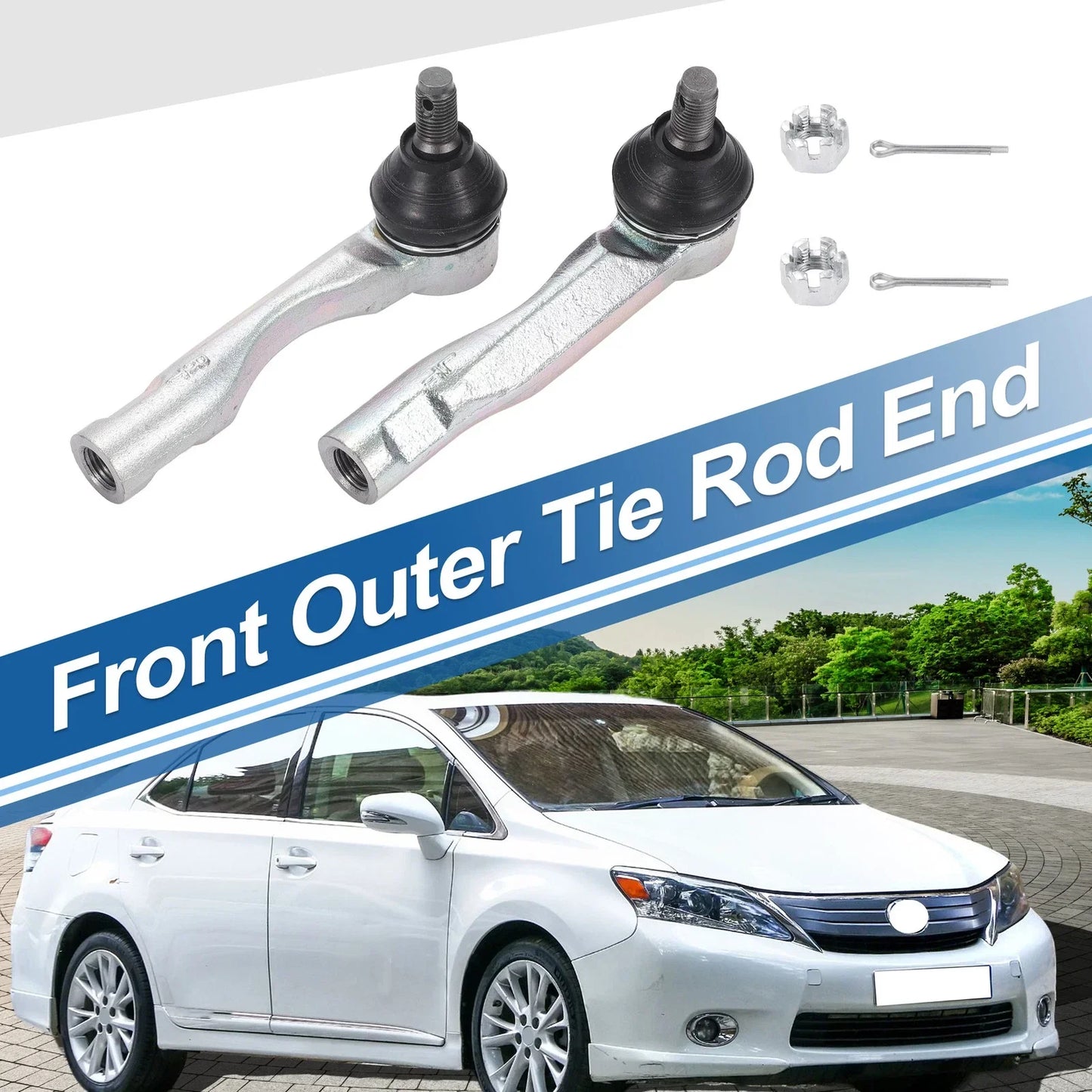 2 x Front Outer Tie Rod Ends for Lexus IS300 (2001-2005)