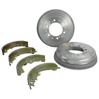 Rear Brake Drums + Shoe Linings for Toyota Hiace 05~09 KDH TRH 200 Series Van
