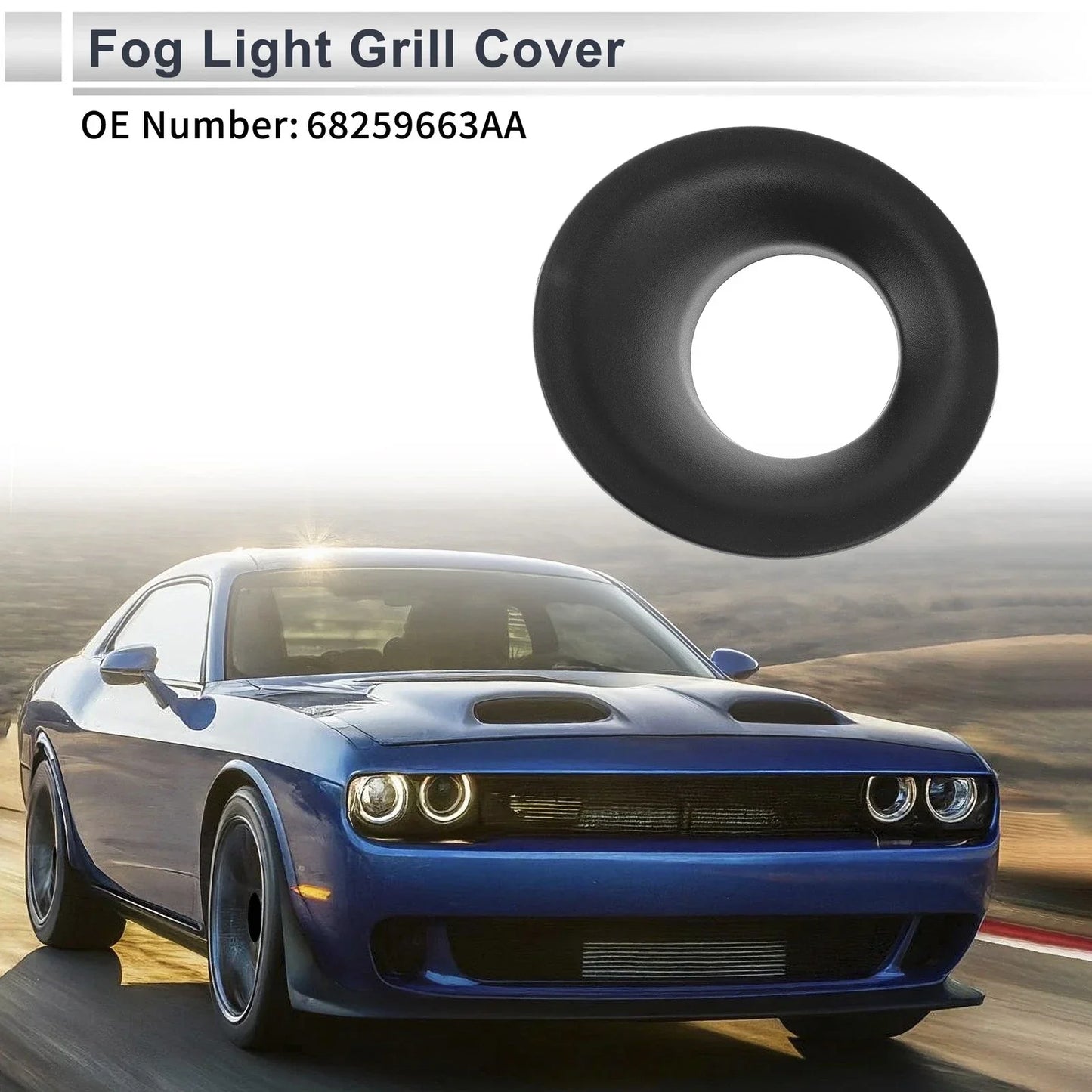 Fog Light Grill for Dodge Challenger (2015-2022)