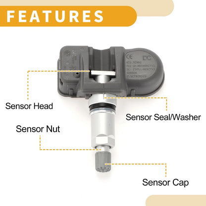 Tire Pressure Sensor 433MHz for Dodge Challenger (2008-2020) 1 x Pc
