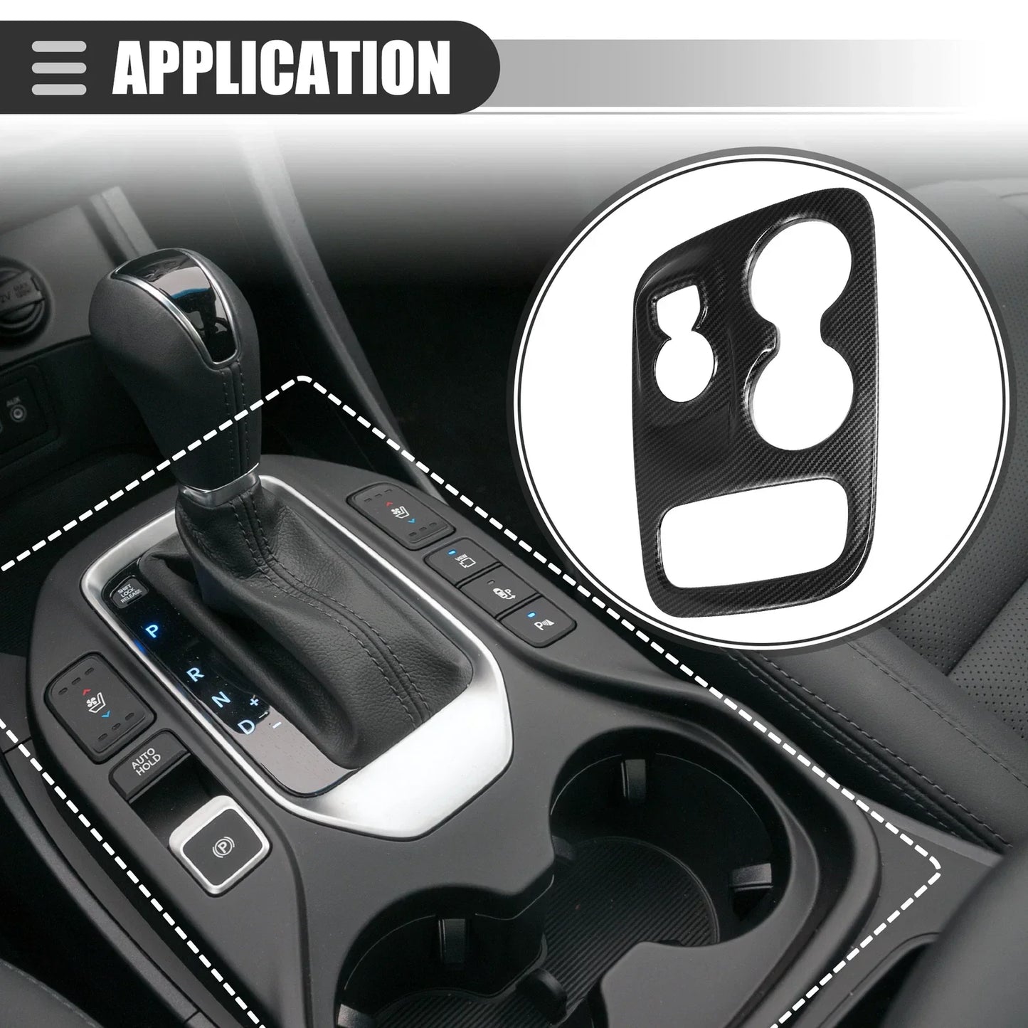 Carbon Fiber Central Control Gear Shift Panel Trim for Dodge Durango (2014-2017)