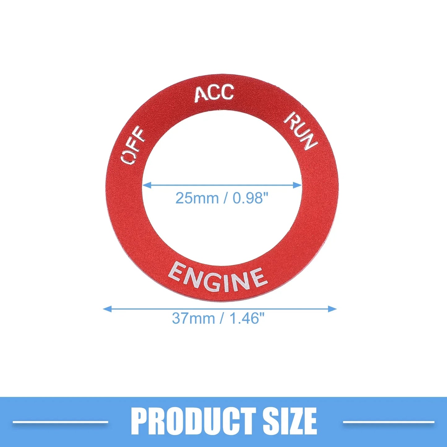 Engine Start Button Sticker for Dodge Challenger 2015-2024 Aluminum Red