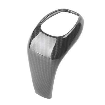 Gear Shift Knob Cover Trim for BMW X1 F48 2016-2017 Black Carbon Fiber