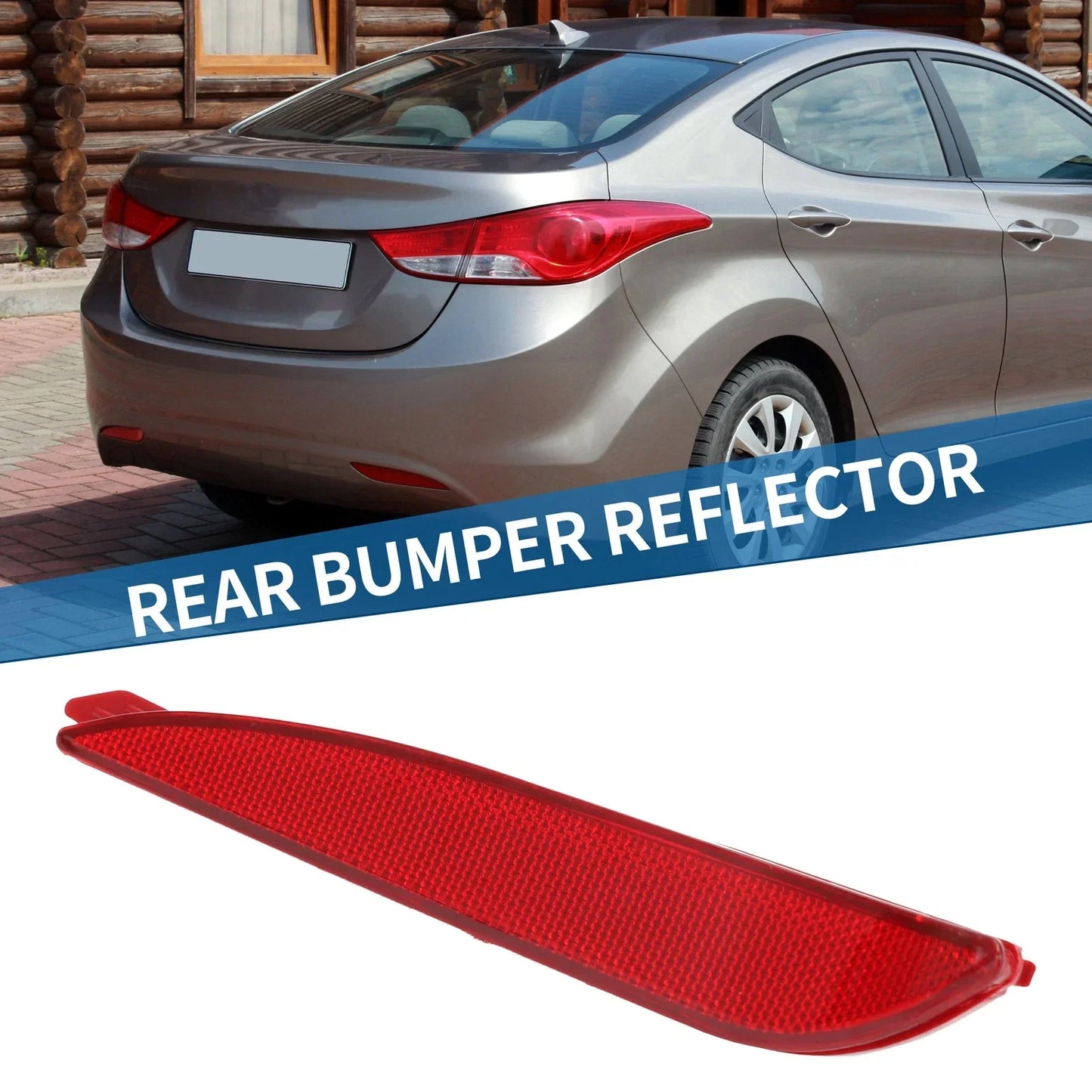 Rear Left Bumper Reflector for Hyundai Elantra (2011-2013) Red