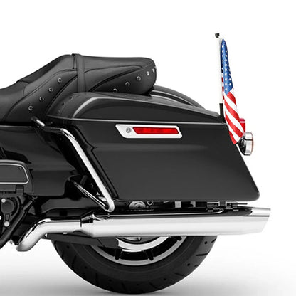 Saddlebag Trunk Mount American Flagpole for Harley Touring (1993-2022)