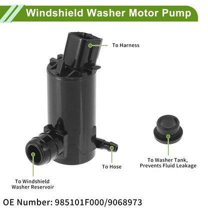 Windshield Washer Pump w/Grommet for Hyundai (2011-2016)