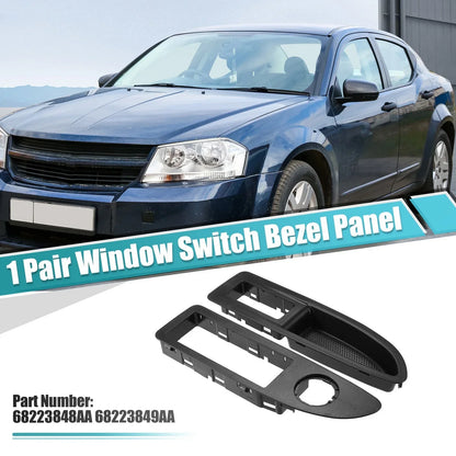 2 x Front Left & Right Door Window Switch Bezels for Dodge Avenger (2011-2014)