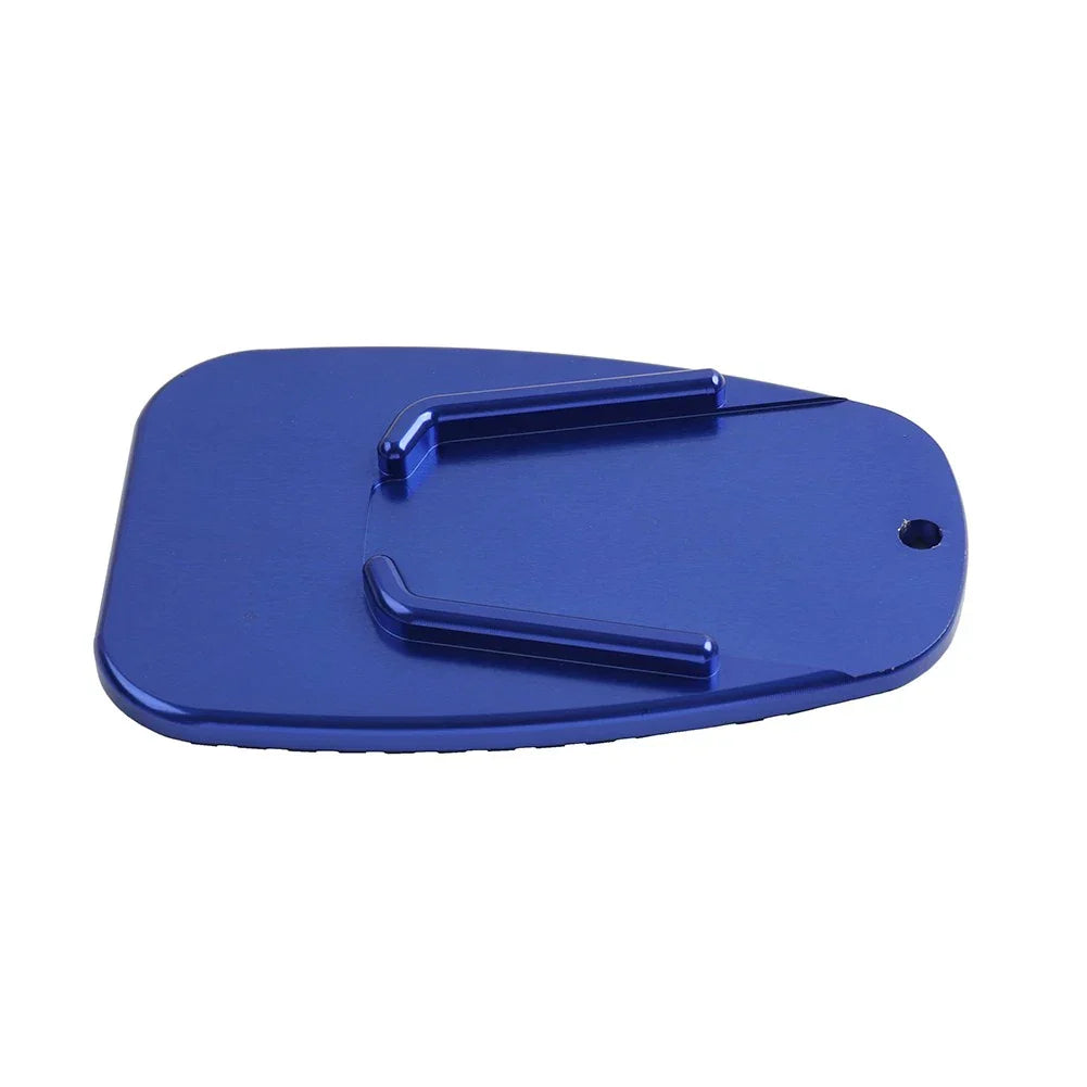 Aluminum Alloy Motorcycle Side Stand Kickstand Pad Plate - Blue