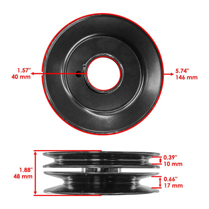 Deck Pulley Replacement for Cub Cadet Z-Force 44 53AA5D2L100 (2018–2020)