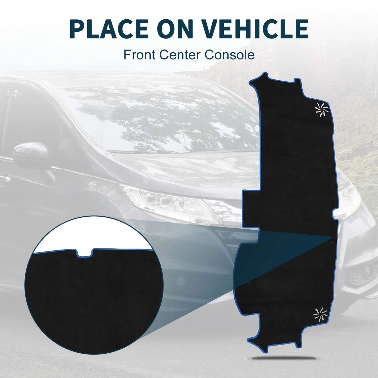 Dashboard Cover Mat for Honda STEPWGN AIR SPADA 6th 2022-2023 Black Blue