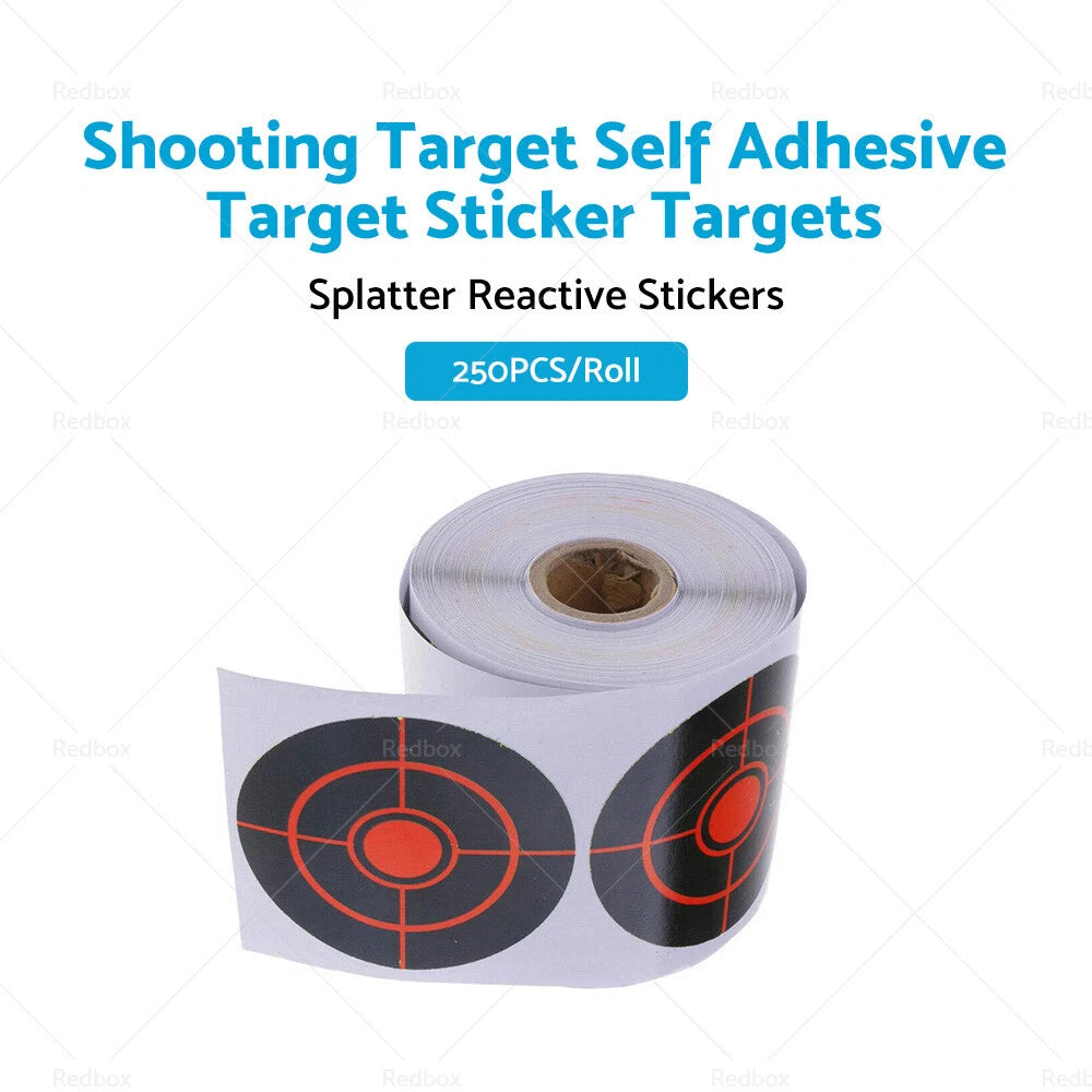 Self-Adhesive Splatter Reactive Shooting Target Stickers - 250 x Roll