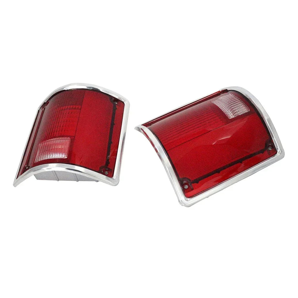 Tail Light Lens with Chrome Bezel for Chevrolet C10 C20 C30, GMC C15 C25 (1973-1987)