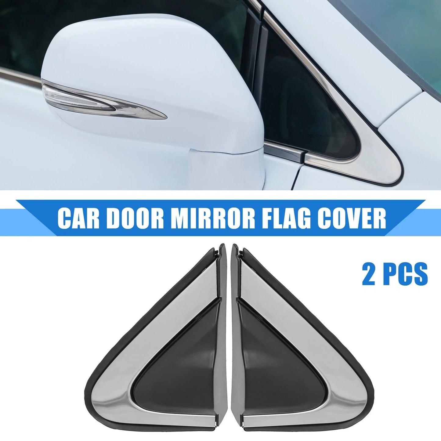 2 x Car Front Left Right Door Mirror Flag Covers for Honda CR-V (2012-2016)