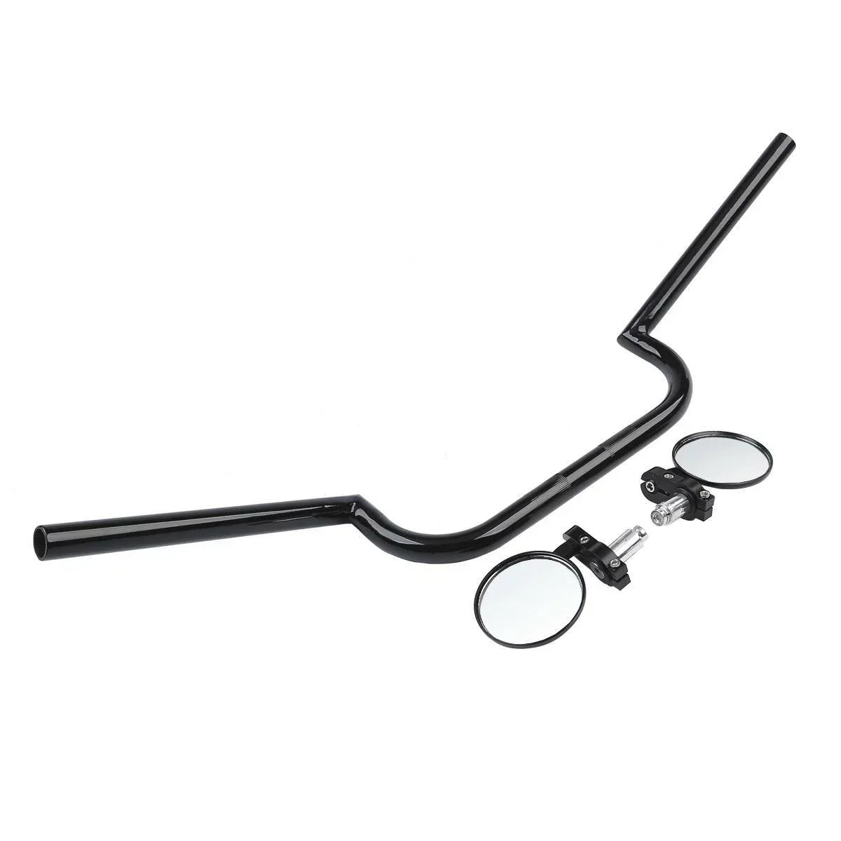 7/8" Black Handlebar & End Mirrors for Cafe Racer Bobber Chopper Dyna
