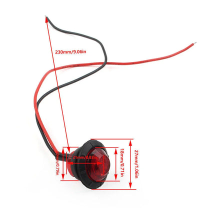12V 3/4" LED Clearance Marker Lights for Truck SUV Trailer