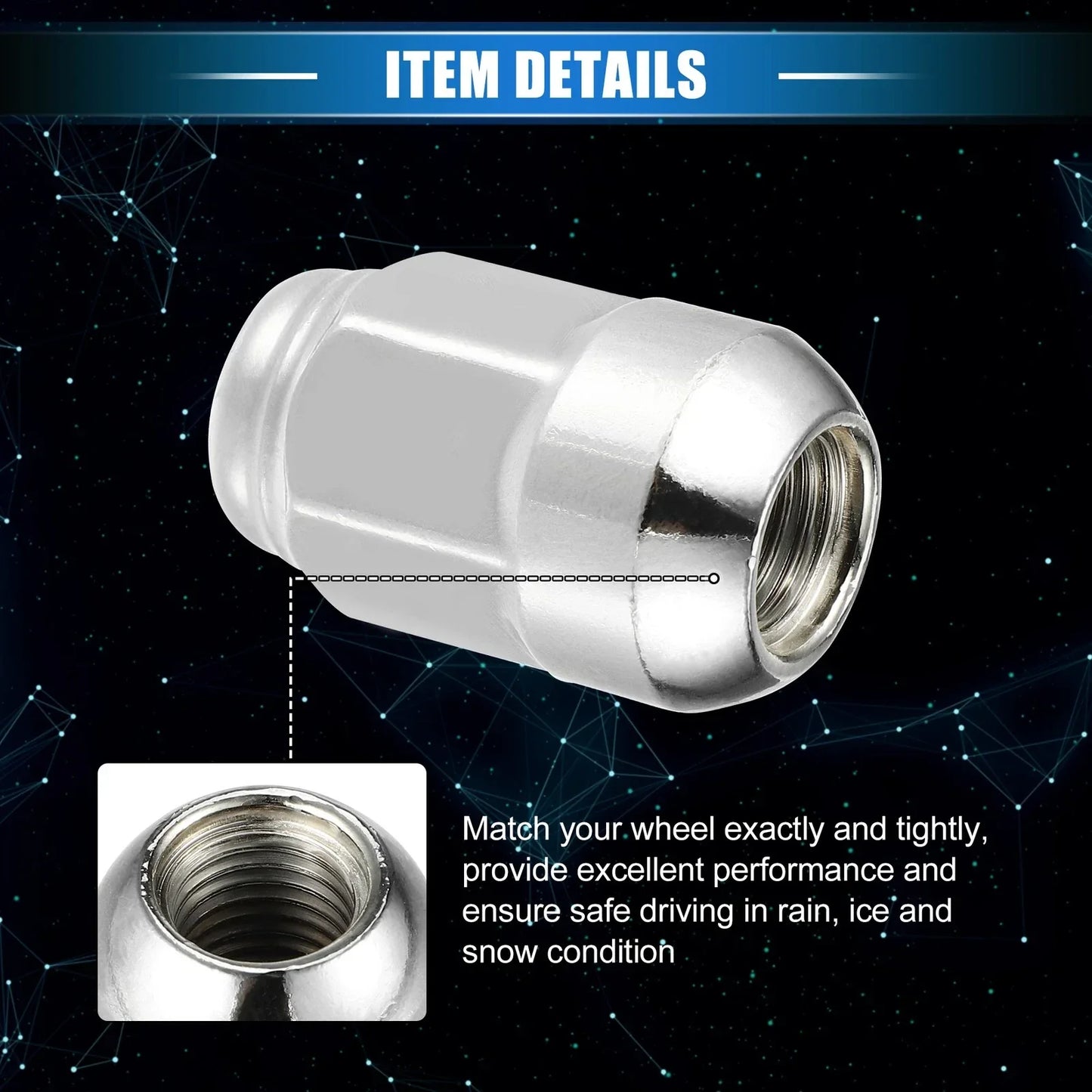 10 x Wheel Lug Nuts for Honda CR-V M12x1.5 Durable Tire Accessories