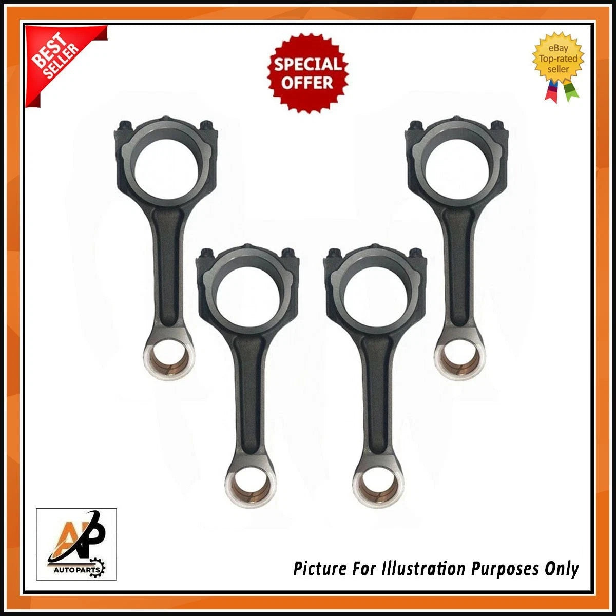Connecting Rod Con Rod Set for Ford Tourneo Custom 2.2 TDCI (2014–2018)