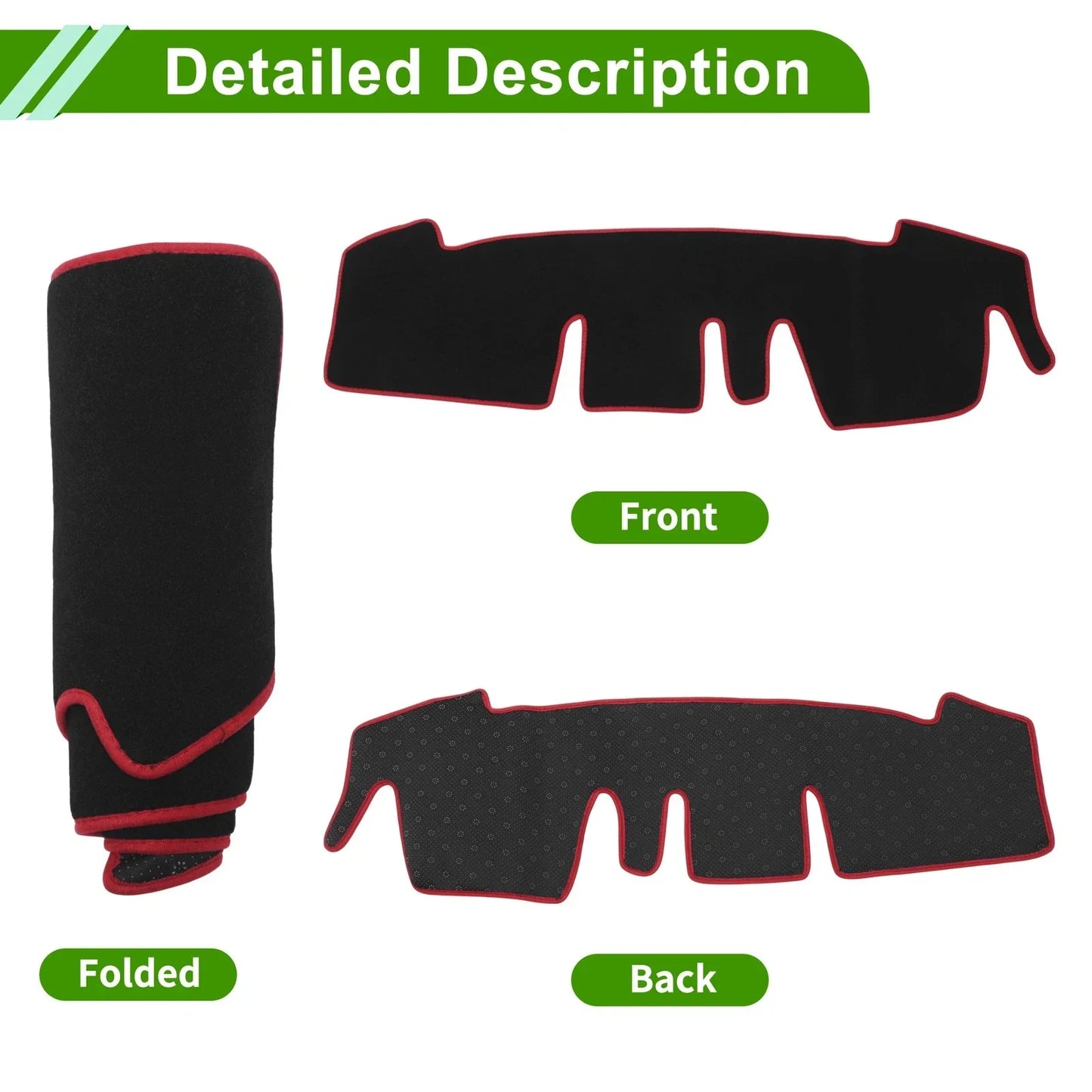 Dashboard Cover for Honda N-ONE JG3 JG4 2020-2024 Black Red 1 x Anti-Slip