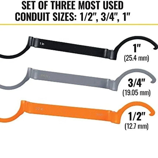 3 x Lock Nut Wrench for Automotive Repair and Electrical Conduit