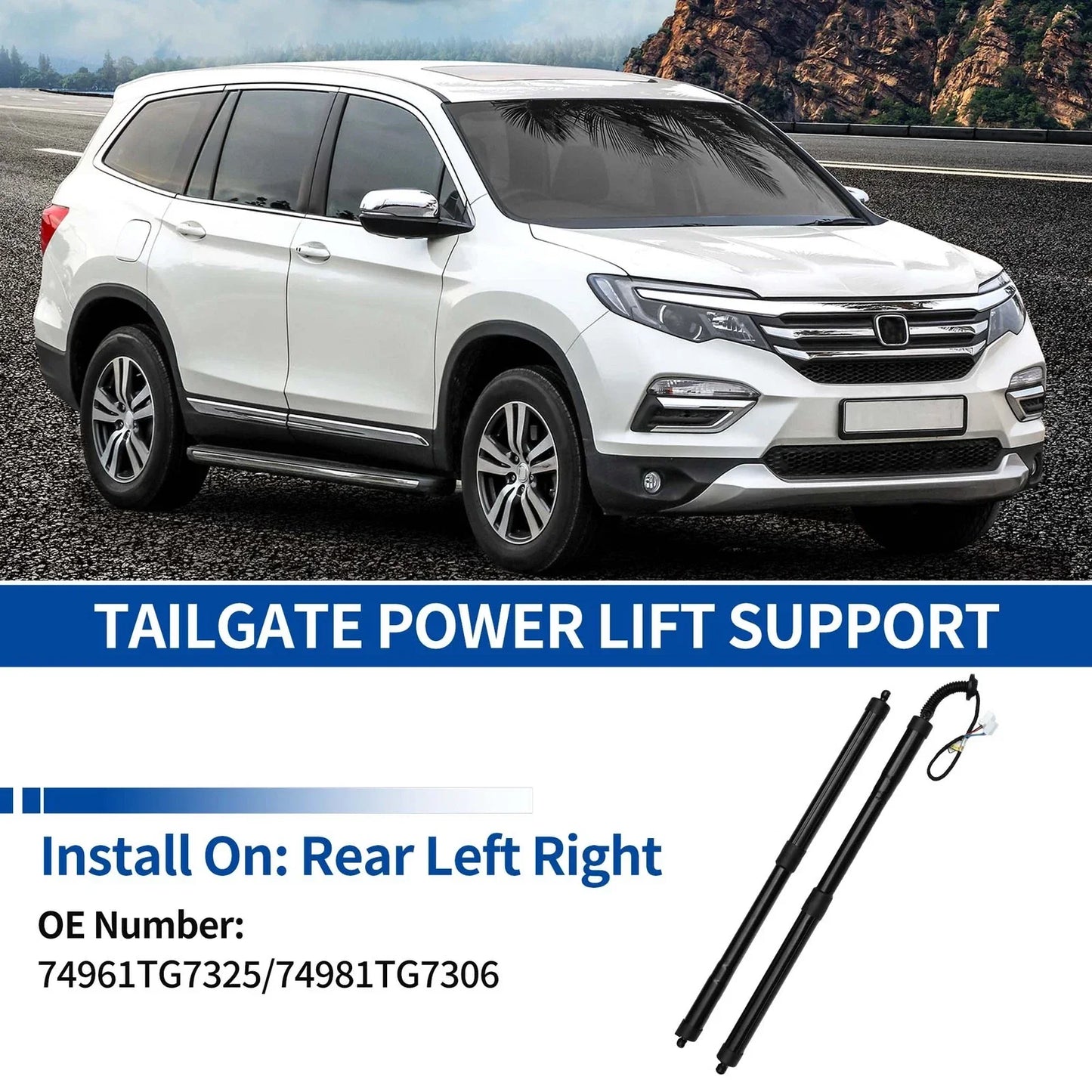 Rear LH RH Tailgate Power Lift Support for Honda Pilot (2016-2021)