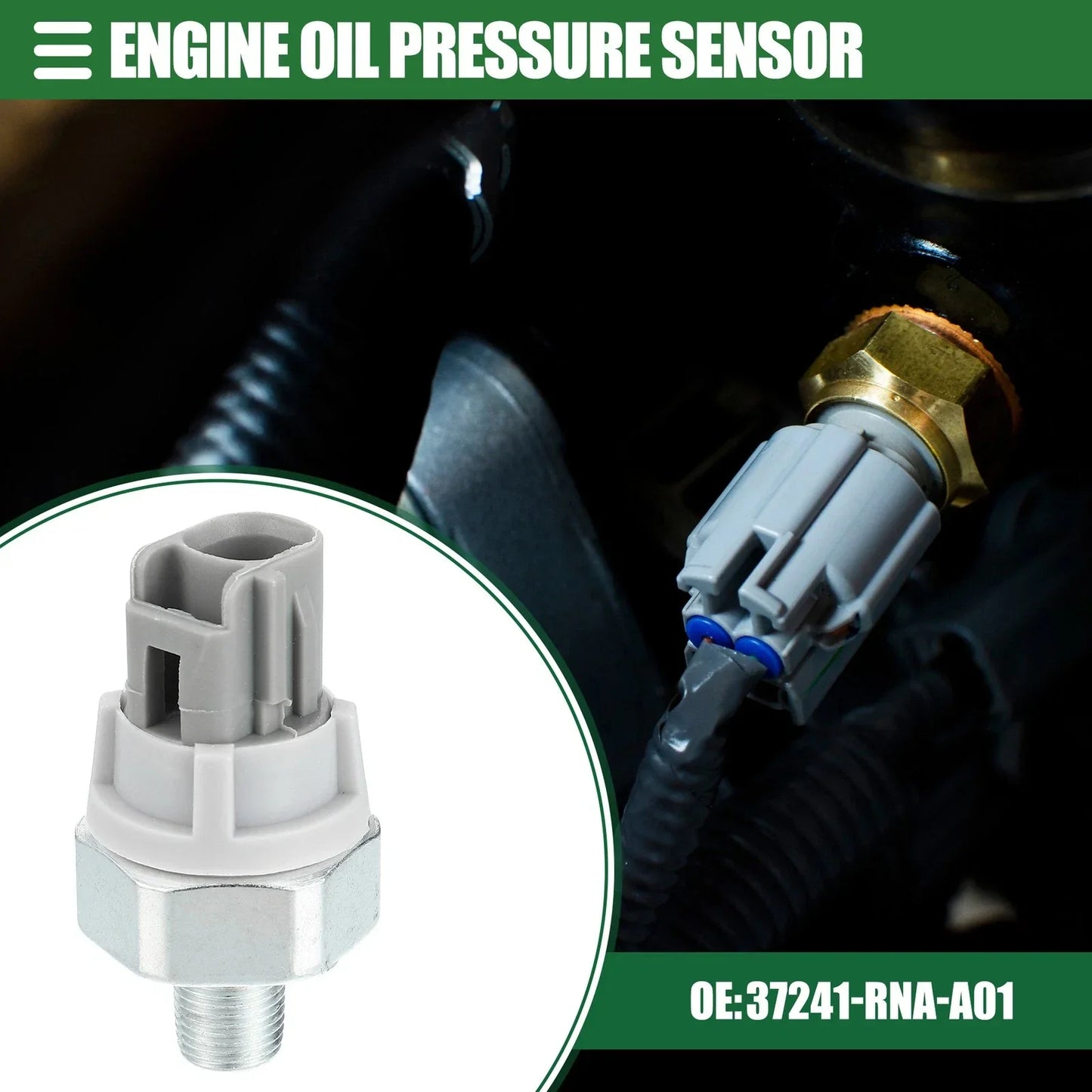 Fuel Oil Pressure Sensor for Honda Civic 2005-2018 Metal 2 x Sensors
