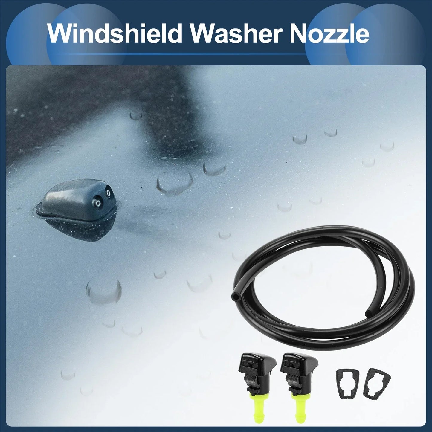 Windshield Washer Nozzle & Gasket for Dodge (2001-2006) - 1 Set