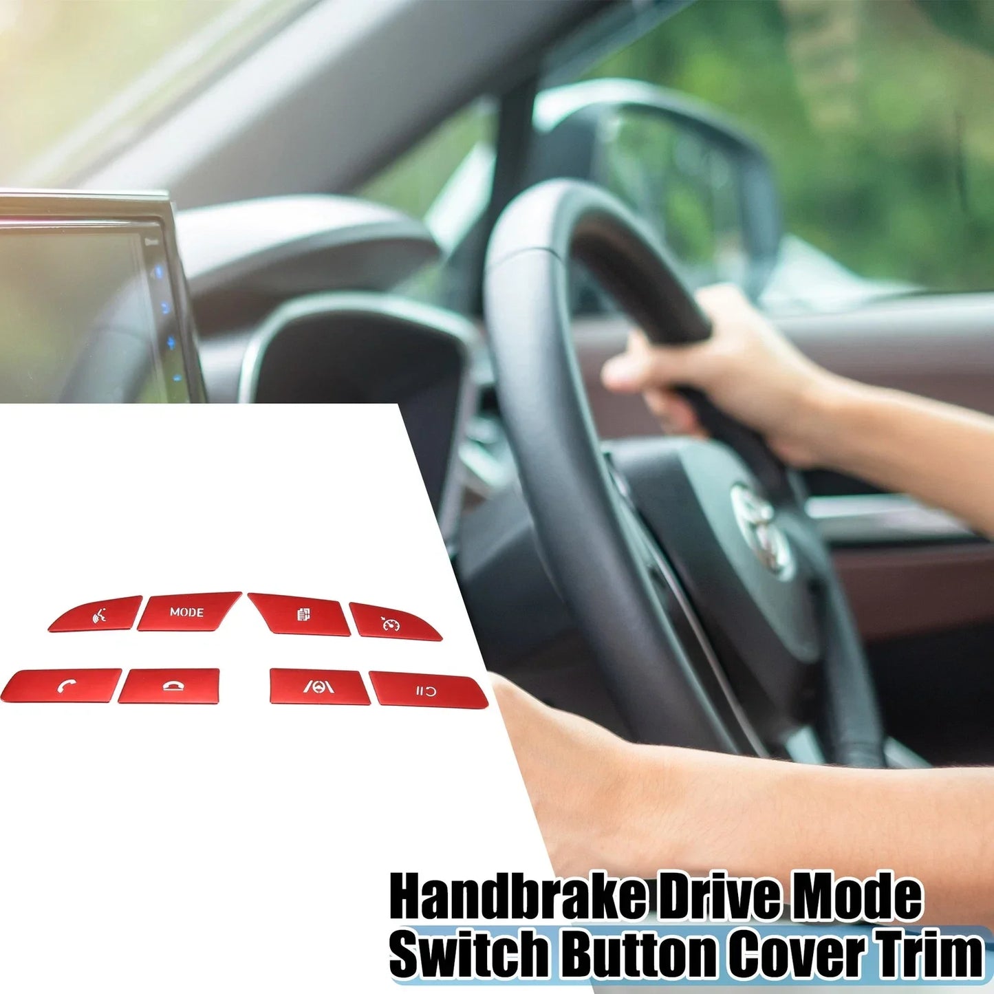 8pcs Steering Wheel Switch Button Covers for Hyundai Sonata (2020-2022)
