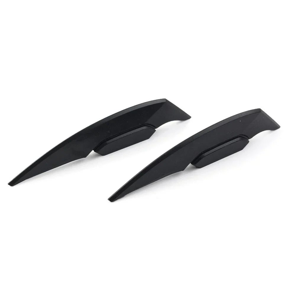 Universal Black Fairing Winglets Side Spoiler Deflector Air Wings - Pair