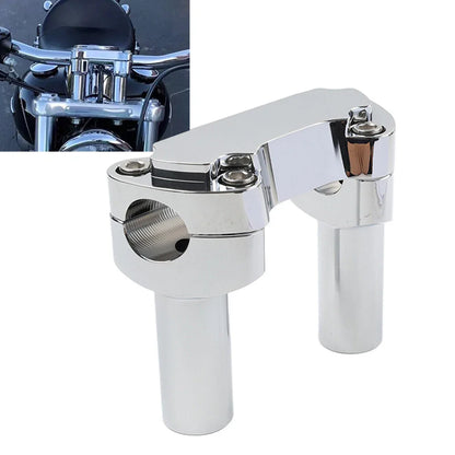 3.5" Chrome Handlebar Riser & Top Clamp for Harley Dyna, Road Glide (2006-2023)