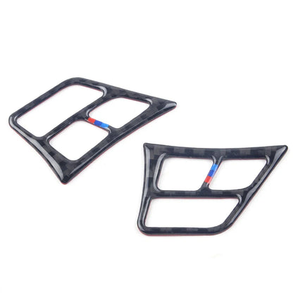 2 x Carbon Fiber Steering Wheel Knobs Covers for BMW 3 Series E90 (2005-2012)