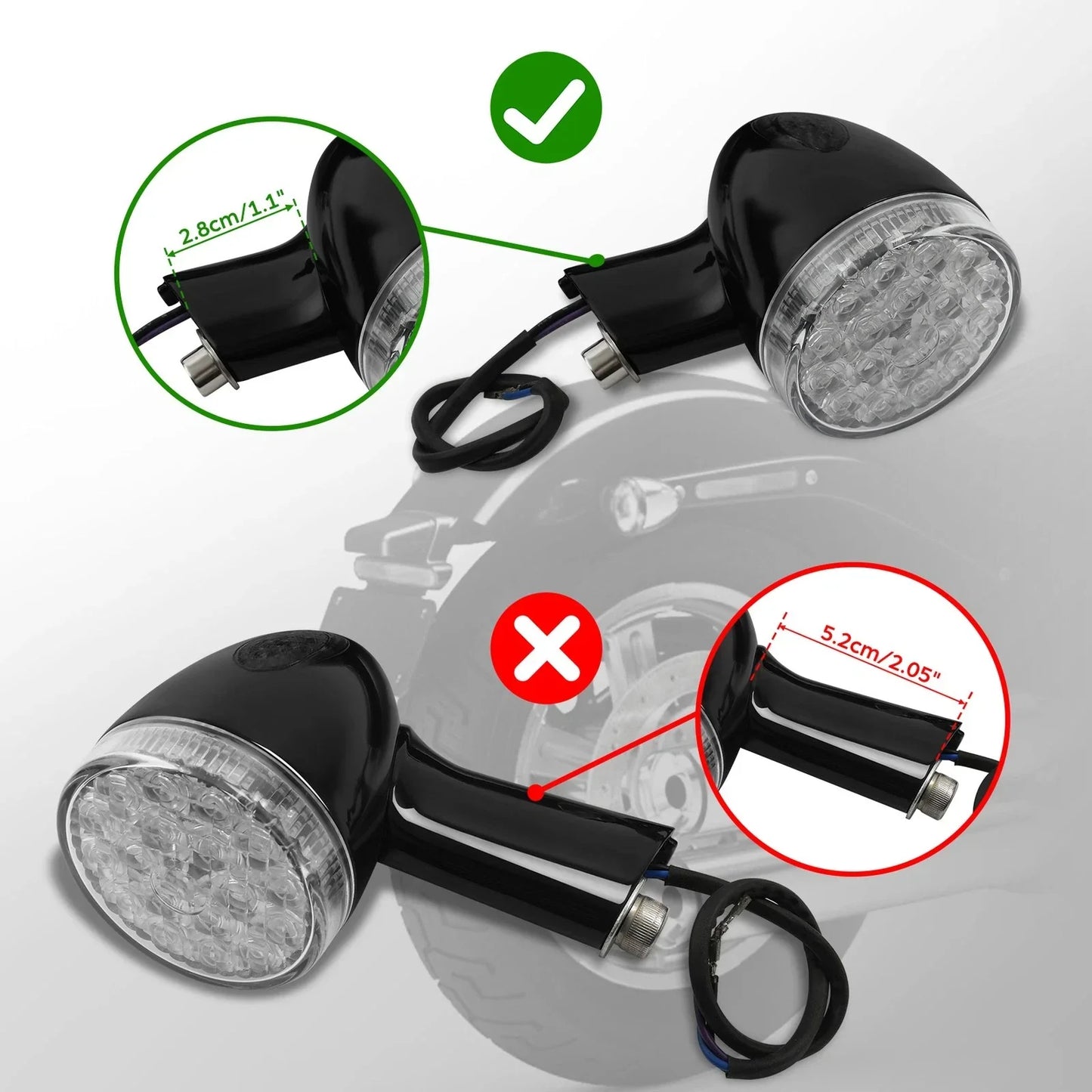 Front Turn Signal Lights for Harley Sportster XL883 (2000-2022)