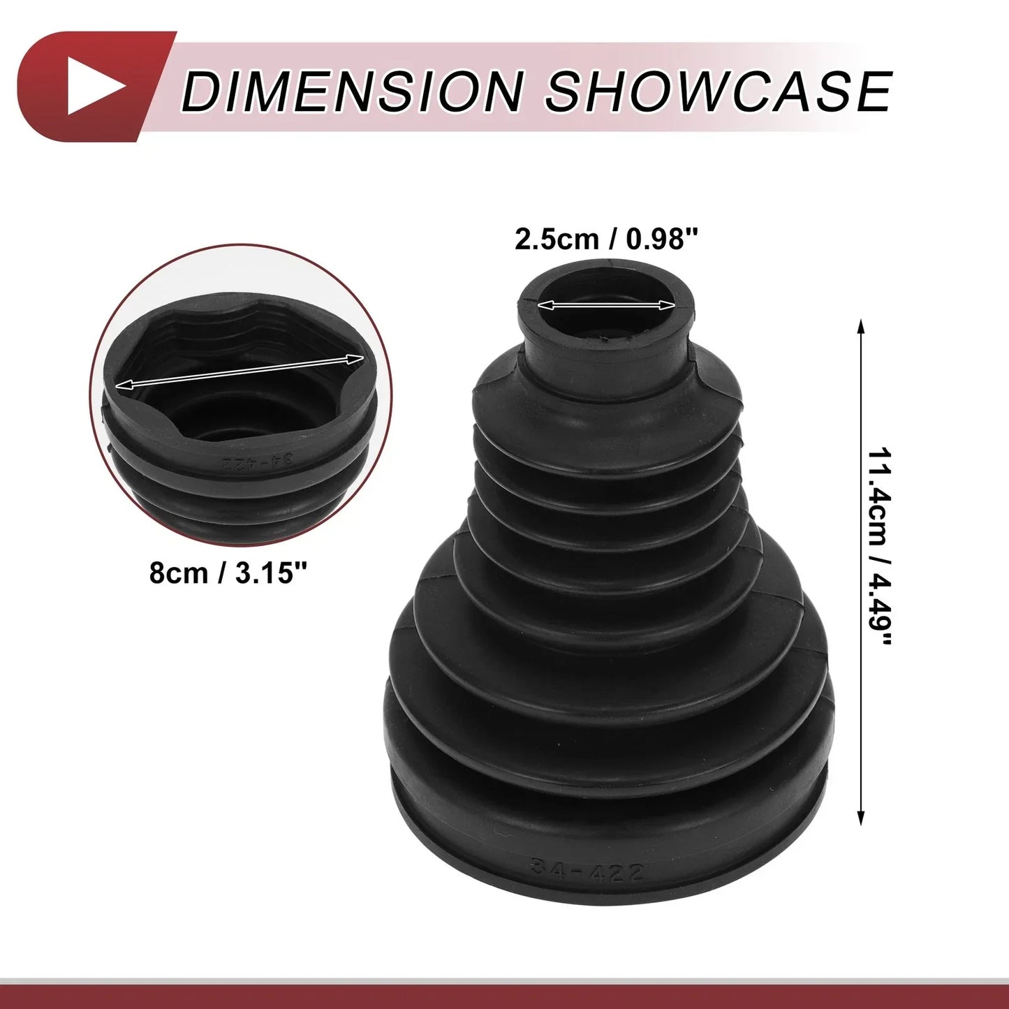 Inner CV Joint Boot Kit with Clamps for BMW X3 (2004 - 2010)