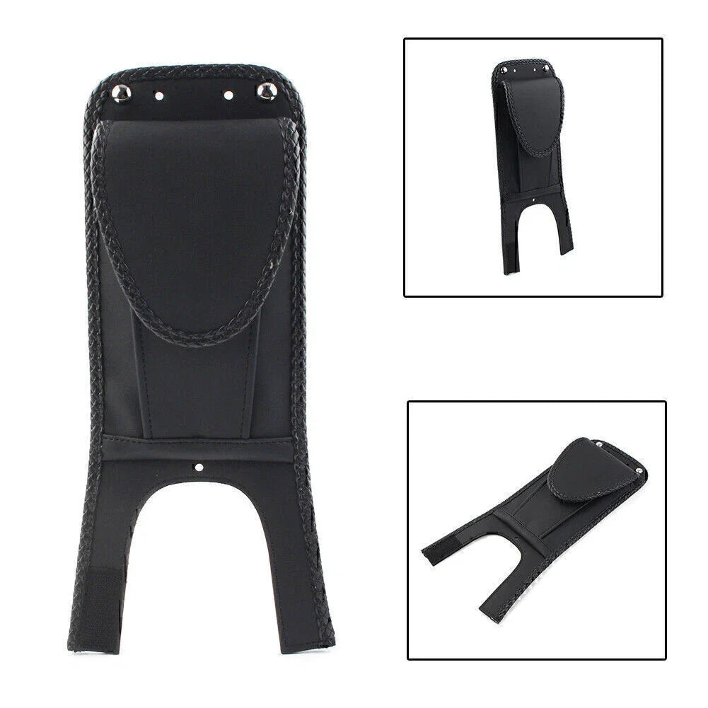 Black Tank Bib with Pouch for Harley Softail Fat Boy FXST FXSTB FLST