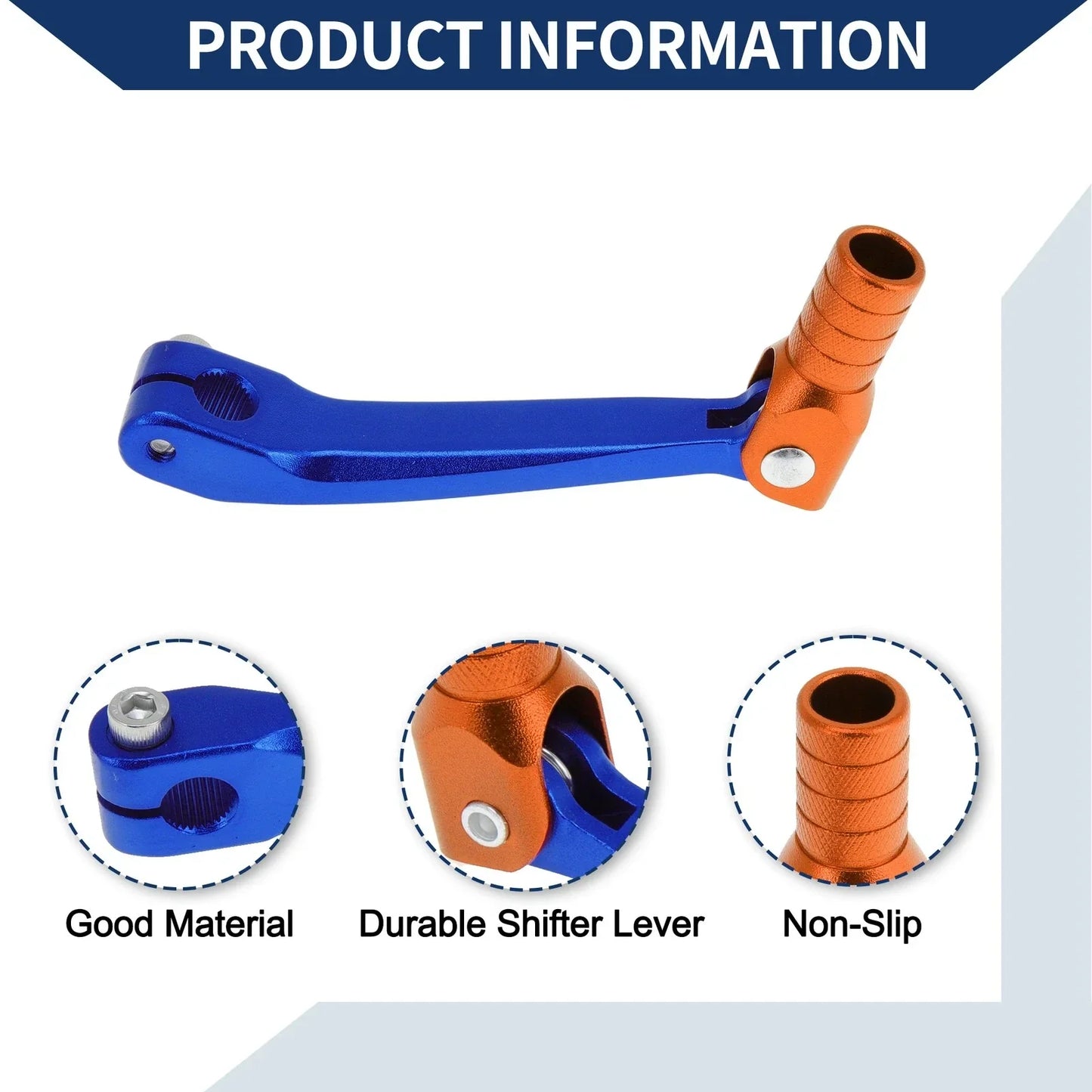 Folding Motorcycle Gear Shifter Lever for Honda CRF150F (2003-2017) Blue/Orange
