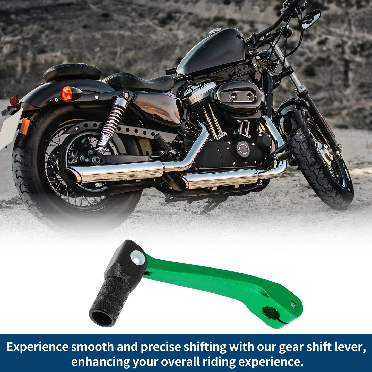 Folding Motorcycle Gear Shifter Lever for Honda CRF150F (2003-2017) Green Black