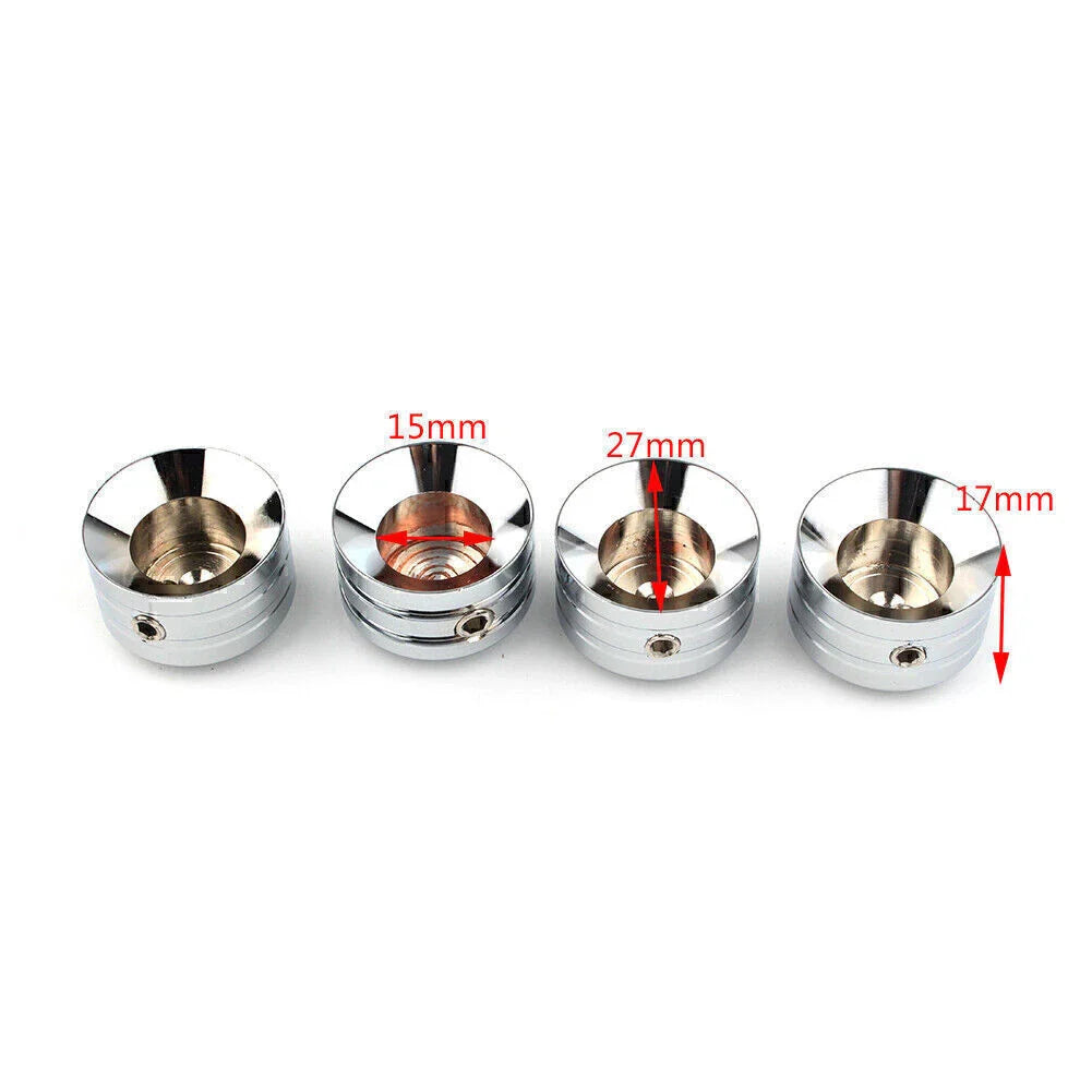 4 x Chrome Spark Plug Head Bolt Cap Covers for Harley Twin Cam (1999-2017)